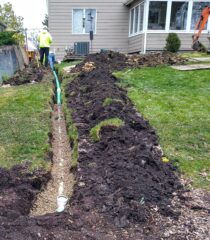 Directional boring for water and sewer line installation