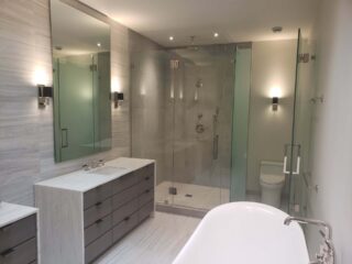 Kitchen and bathroom plumbing remodels with modern fixtures
