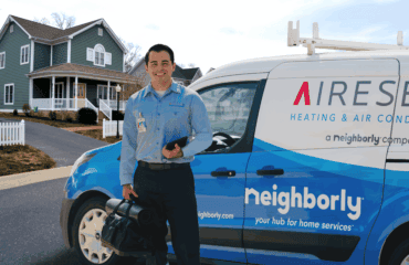 AC installation improving indoor comfort during summer