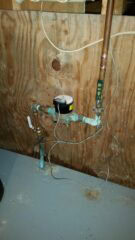 Residential plumbing services in a single-family home