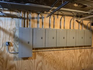 Commercial electrical installations in an office building