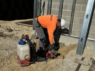 Commercial electrical services in an office building