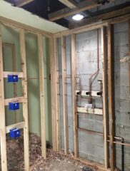 Gas line installation for kitchen appliances