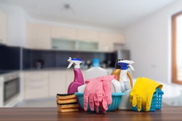 Deep cleaning services for kitchens, bathrooms, and living areas